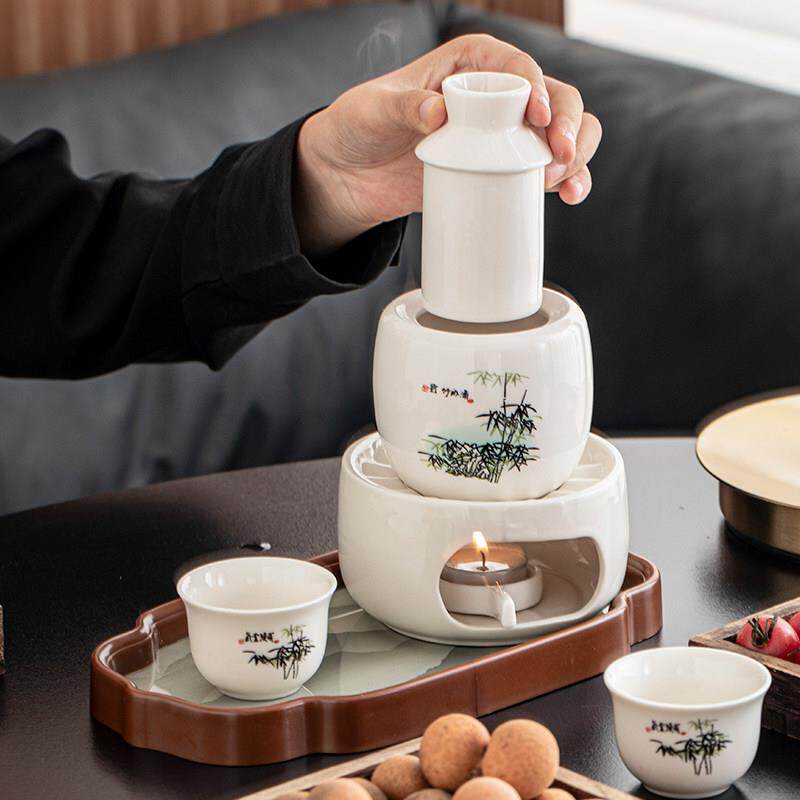 温酒壶温酒器家用烫酒壶中式黄酒老式怀旧加热煮酒器暖热酒具套装