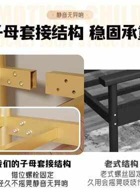 单人28m1意床架带1米双人式软加厚公寓卧.靠主1不锈钢风.5床头床.