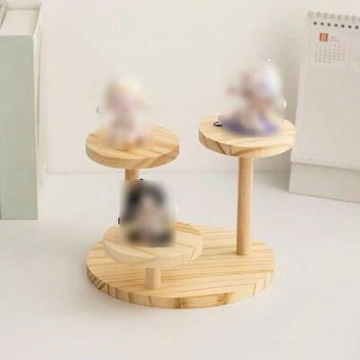 Creative Solid Wood Wooden Display Stand Sturdy Stable