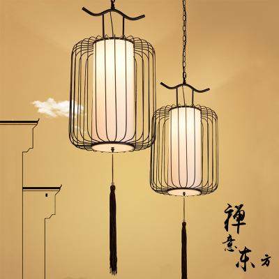 新中式鸟笼吊灯复古走廊餐厅饭店茶楼火锅店仿古灯笼创意铁艺吊灯