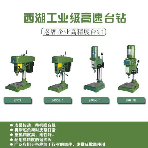 西湖台钻380W三相台式899钻孔机ZG-4BZ大43ZWWG-4A钻床电0机电动