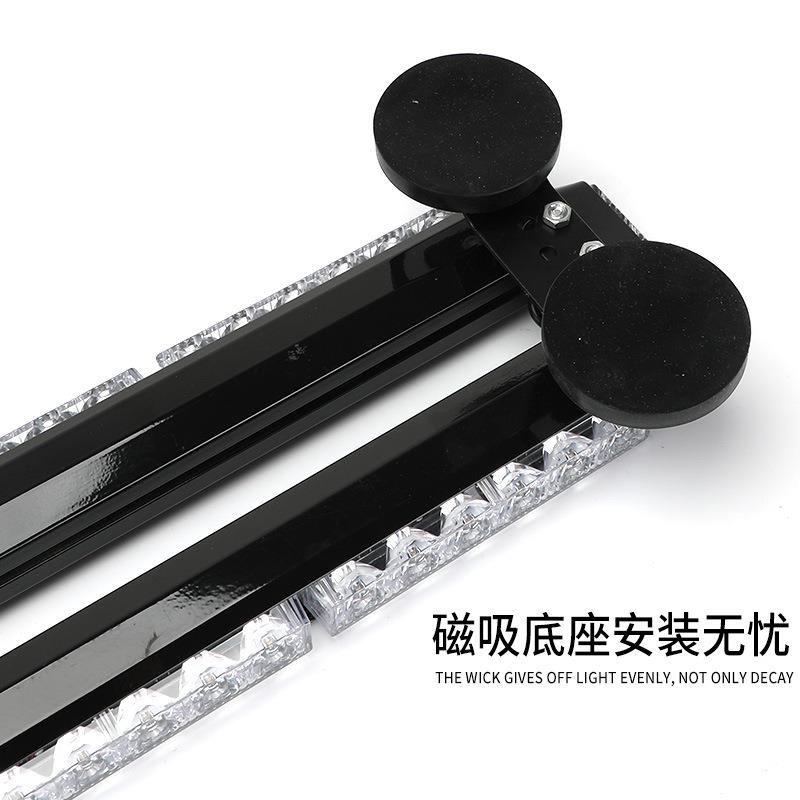 双排e开长排灯爆闪灯5节d汽车吸顶四面6灯5工程车黄色LED道灯警示