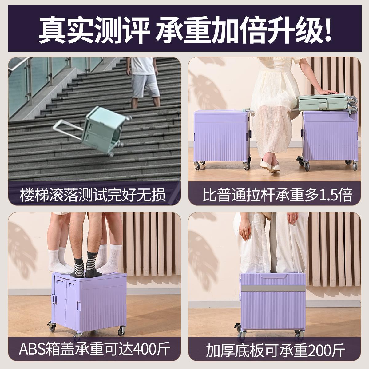 印刷logo色定制买菜小拉车支gwc050持礼工品注定制塑加折颜叠购物