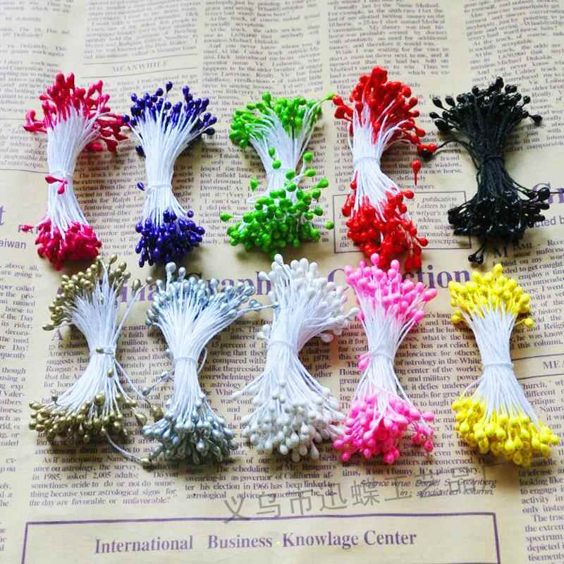 成都丝网花材料花心 量大从优 中号0.3cm珠光花芯花卉