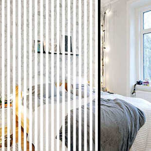 遮光0606白条纹贴膜白条纹装 饰玻璃膜窗户贴纸PET薄膜条纹防爆膜