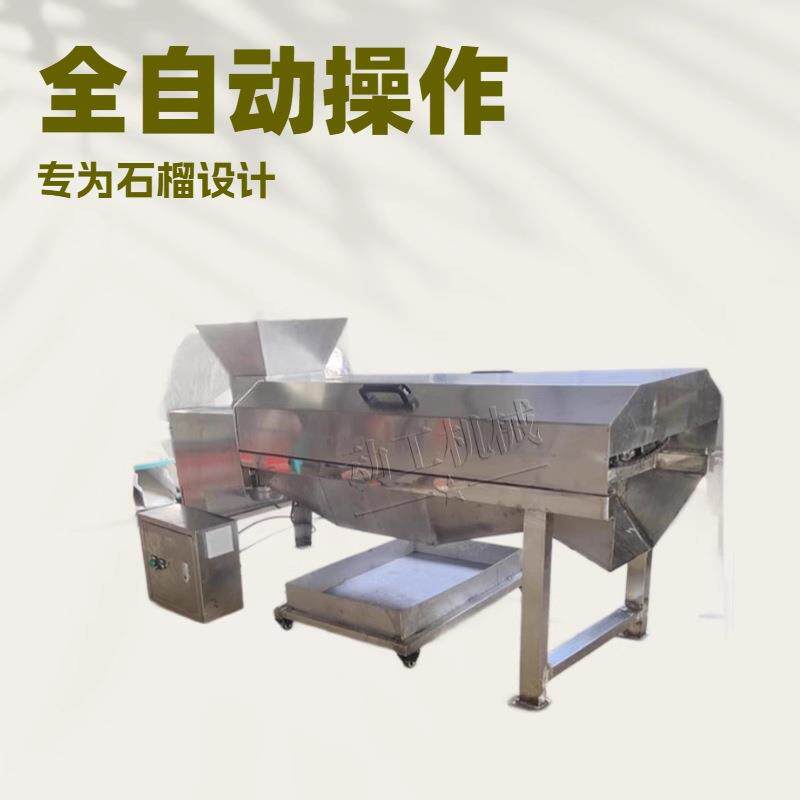 石榴剥皮机 大型工业级石榴取籽设备 卧式石榴柚子脱粒机