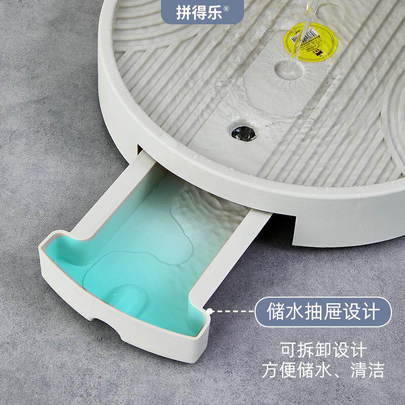 带轮花盆托盘带轮移动底座接水花盘底花架垫底塑料花盒万向轮圆盘