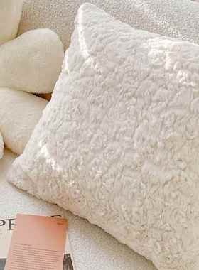 正品M.life Flec ha网zo奶油色ins红花朵靠垫客厅沙发枕靠背抱套