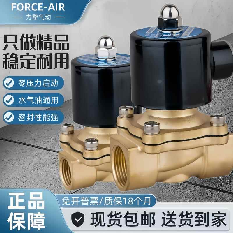 常闭电磁阀2W025-08 2W040-10 2W160-15 2W200-20水阀气阀220V24V