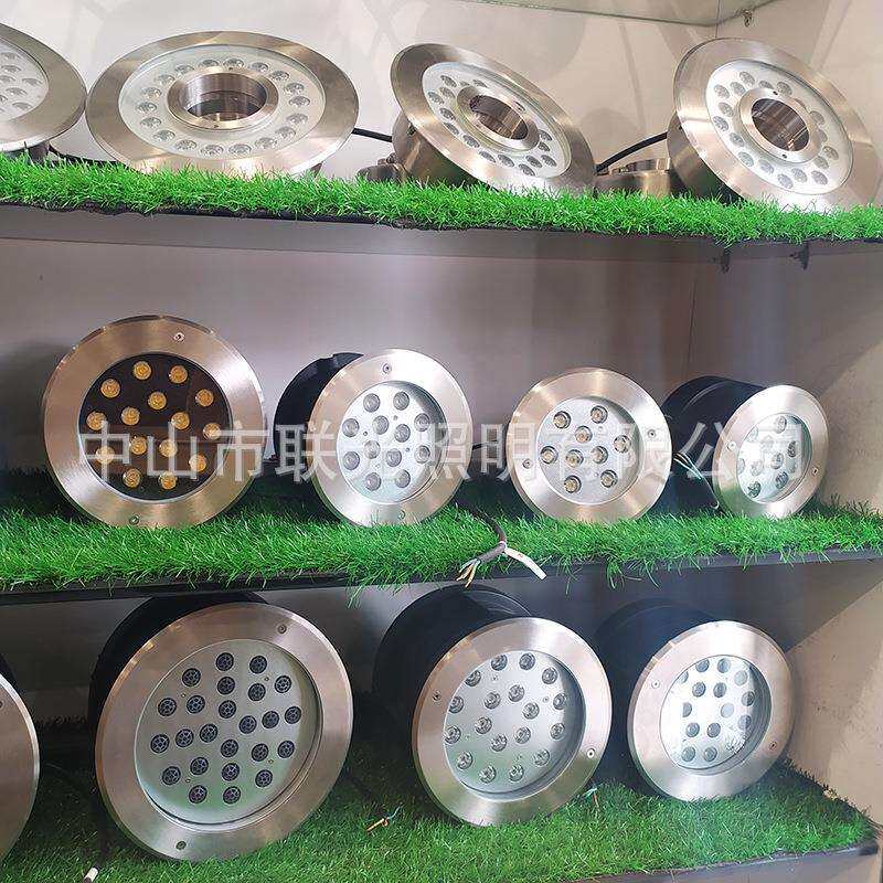 LED嵌入式地埋灯6W3w地脚埋地灯12V防水IP68水下射灯不锈钢地埋灯