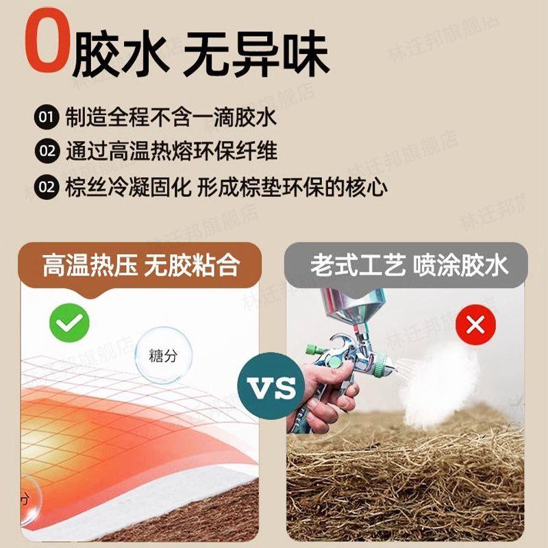 椰棕NWO床垫.8m双人垫偏硬11.m出租屋经济型2加厚棕榈床垫外棕贸
