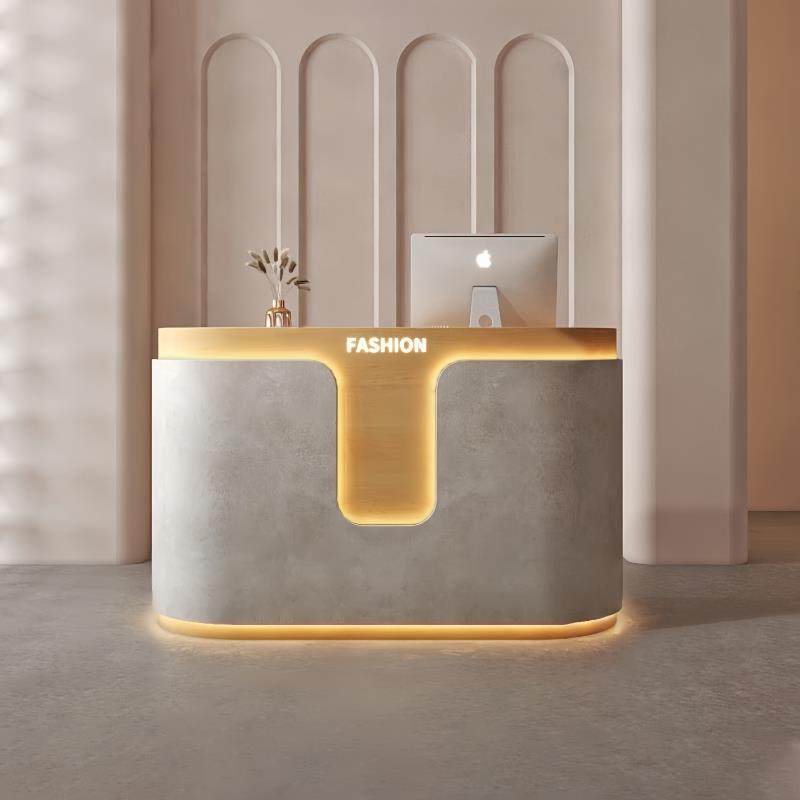 侘寂风美容院吧台服装店收银台柜台酒店吧台桌公司前台接待台定制,商业/办公家具,收银台,淘宝优惠券,粉丝福利购,淘宝优惠卷