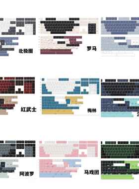 GMK光头键帽原厂高度PBT二色大全套61/68/75/84/87/98/104/108VGN