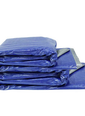 140g新料PE蓝银布户外帐篷遮阳布蓝灰防雨防尘蓝色塑料养殖彩条布