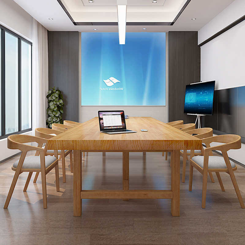 北欧会议桌简约现代洽谈桌办公桌实木长条桌椅培训桌工作台电脑桌,商业/办公家具,会议桌,淘宝优惠券,粉丝福利购,淘宝优惠卷
