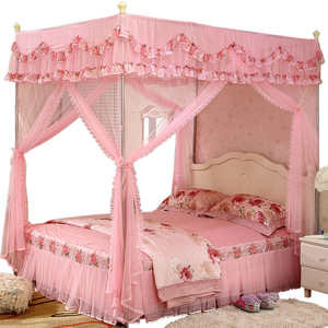 维美诗1.21.51.8米床不锈钢三开门蚊帐落地式带支架简易免安装