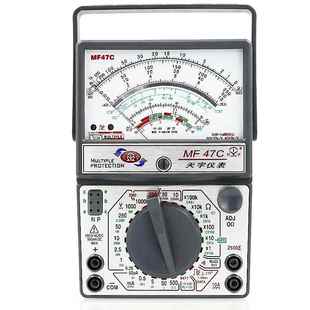 南京天宇机械式 小型多用表便携模拟表电阻100K带皮盒 MF47C指针式
