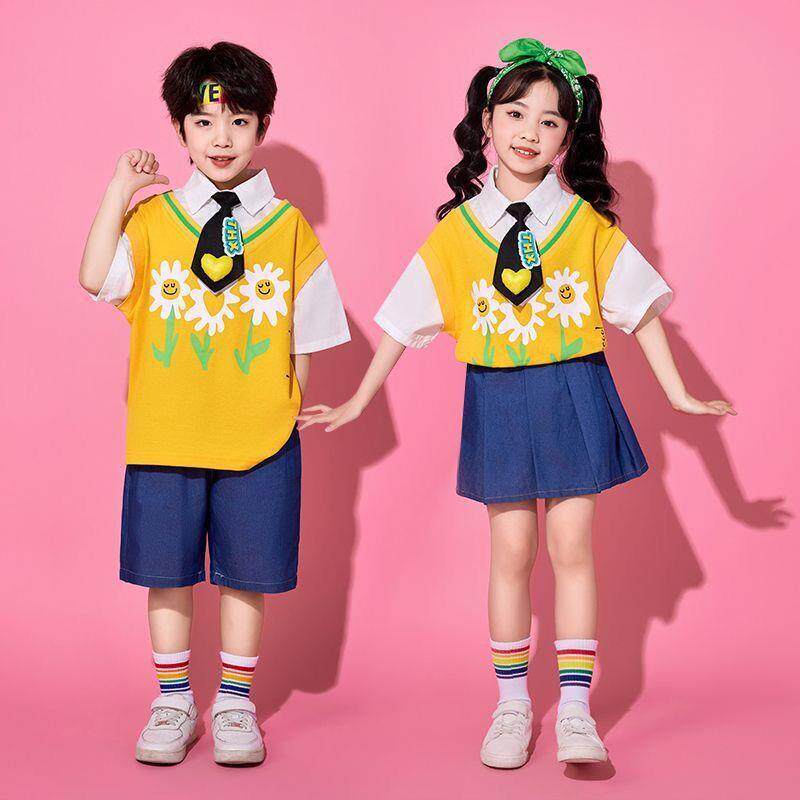 六一儿童演出服幼儿园男女童舞蹈服小学生啦啦队新款合唱表演服装