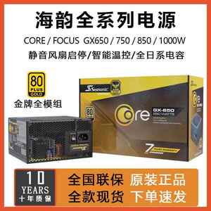 鹏音伴海韵电源FOCUS金牌全模组GX650W/750/850W台式电脑1000W主机电源摆件饰品