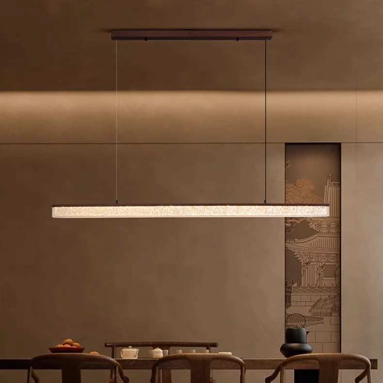 餐厅吊灯北欧轻奢饭厅吧台灯现代简约大气一字长条岛台办公室灯具