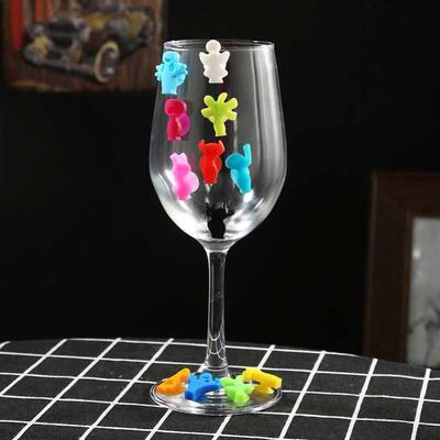 Silicone Butterfly Party Wine Glass Marker Charms Drinking