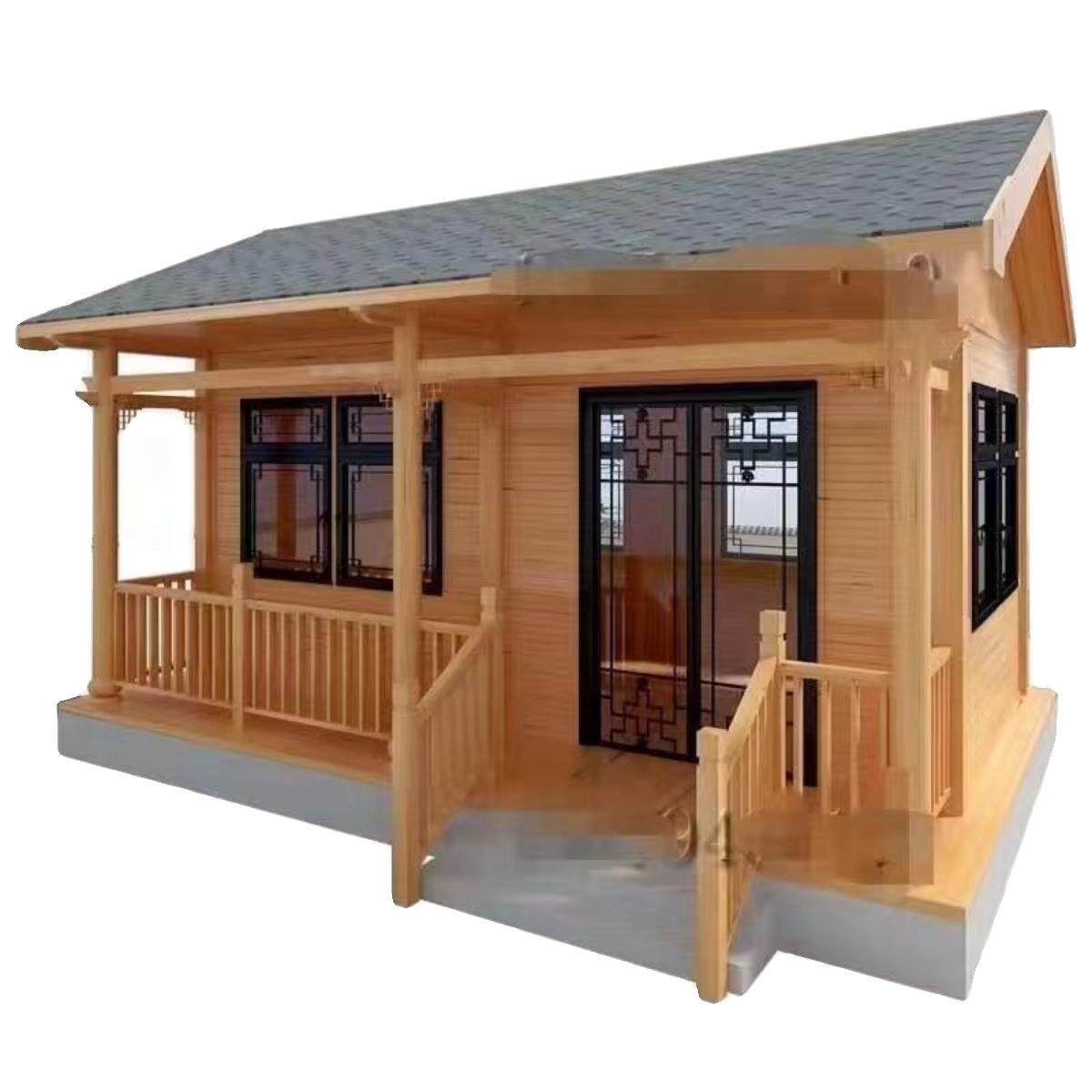 定制户外木屋防腐木古建筑小屋亭别墅实木守护亭花园景观亭木制亭