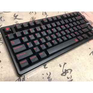 红黑俄文-黑同刻英文字根键帽原厂高机械键盘用PBT热升华按键全套