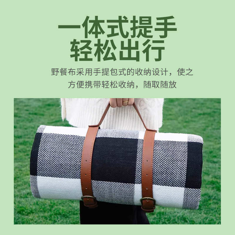郊游格 垫防潮垫野餐露营皮革 便携手爬行批发红白垫拎户外腈纶垫