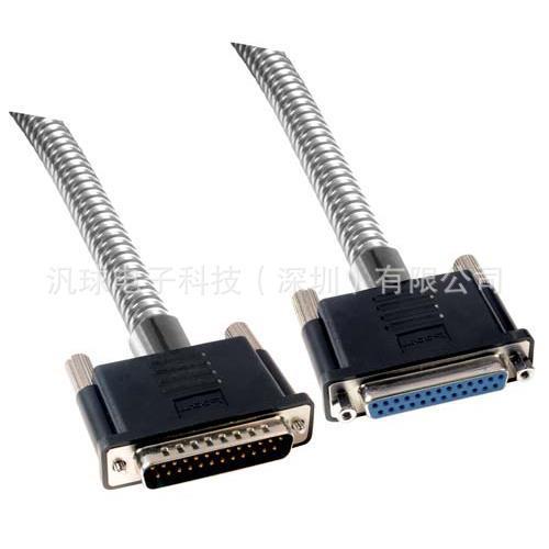 L-COM CSMT25MF 金属铠装D-Sub线缆 DB25公头/母头 双屏蔽 现货