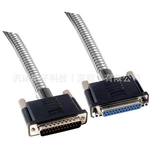 L-COM CSMT25MF 金属铠装D-Sub线缆 DB25公头/母头 双屏蔽 现货
