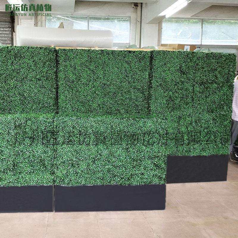 外贸别墅庭院户外围挡绿植仿真植物墙 家居装饰餐厅格栅植物草墙