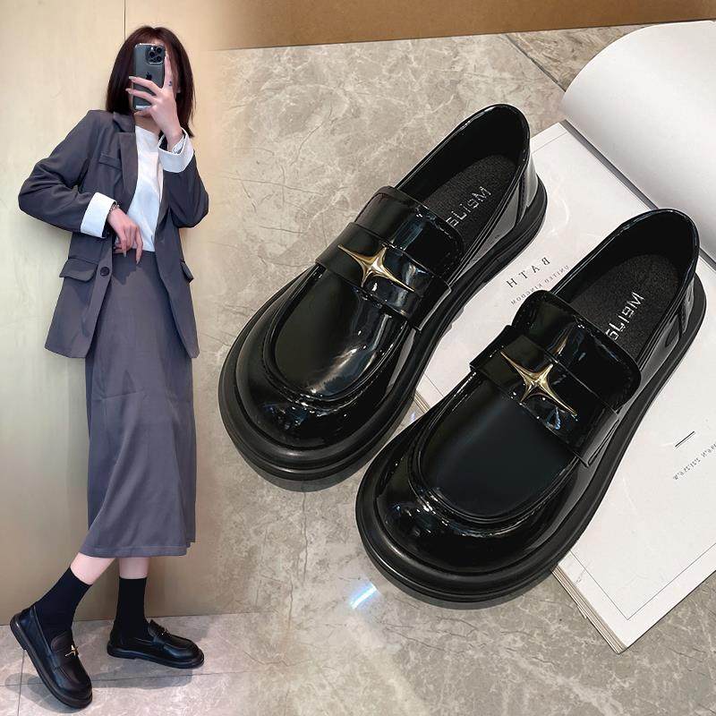 春季软底乐福鞋女2026年新款黑色一脚蹬平底单鞋英伦风0120e,女鞋,时装靴,淘宝优惠券,粉丝福利购,淘宝优惠卷