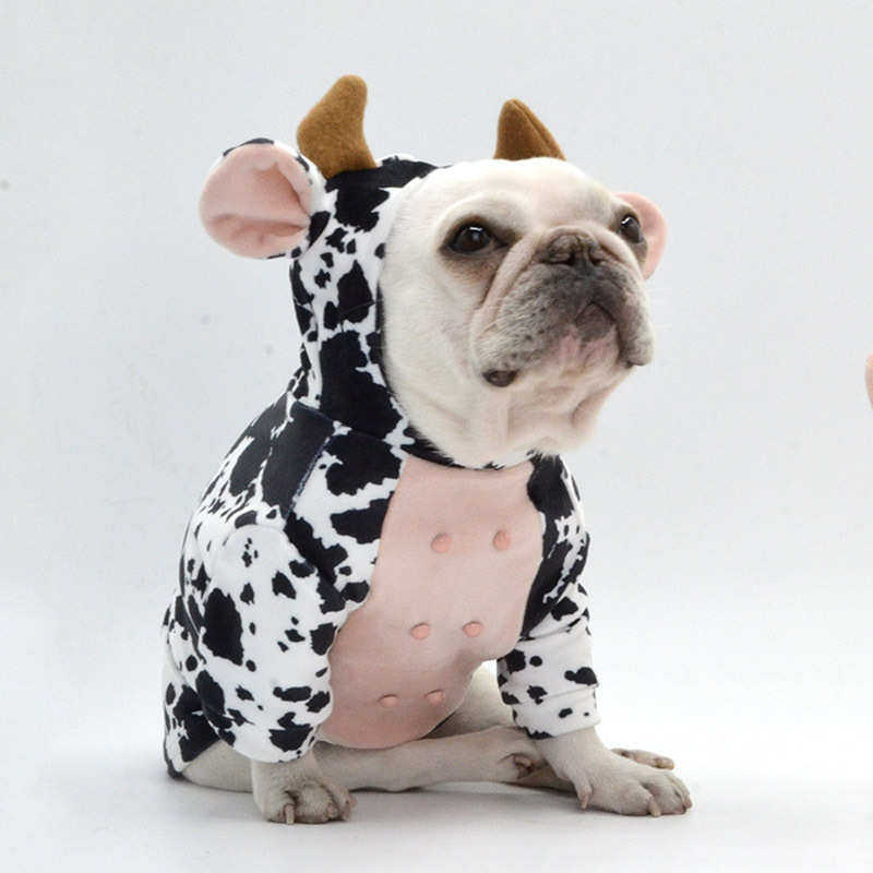 衣服衣服衣服新款狗狗狗宠物服装装奶牛造型中型宠物万圣节犬