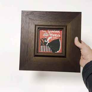 【可以定制】躺平有态度胡桃木色天隆实木画框支持定制版画油画框