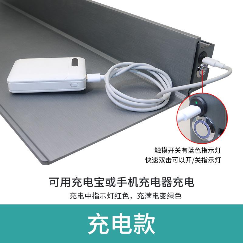 全铝发光置物创意架书架酒简约字铝无品牌/合金上下发光层板一带