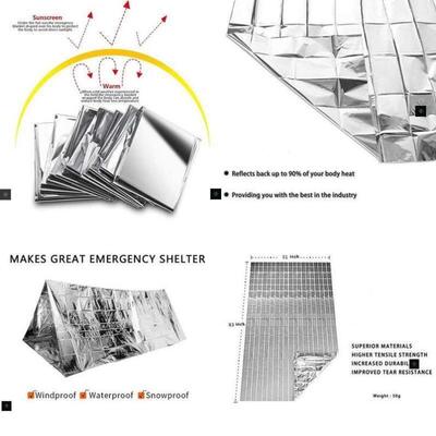 3 Pack Emergency Blanket Thermal Mylar Space Blanket Silver