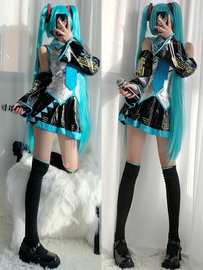 初音未来cos服MIKU公式服日本少女动漫白银漆皮JK女装cosplay套装