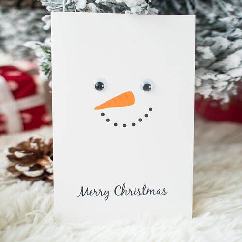 Christmas card DIY cartoon elk red nose birthday card