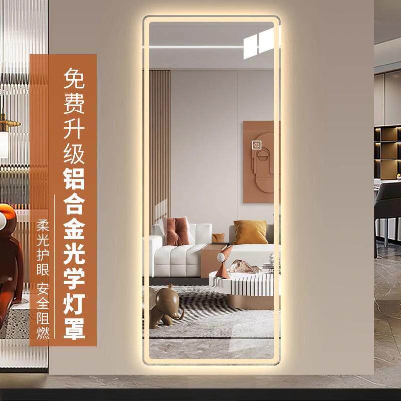 德国轻奢智能LED穿衣镜壁挂上墙带灯全身镜家用衣帽间玄关试衣镜