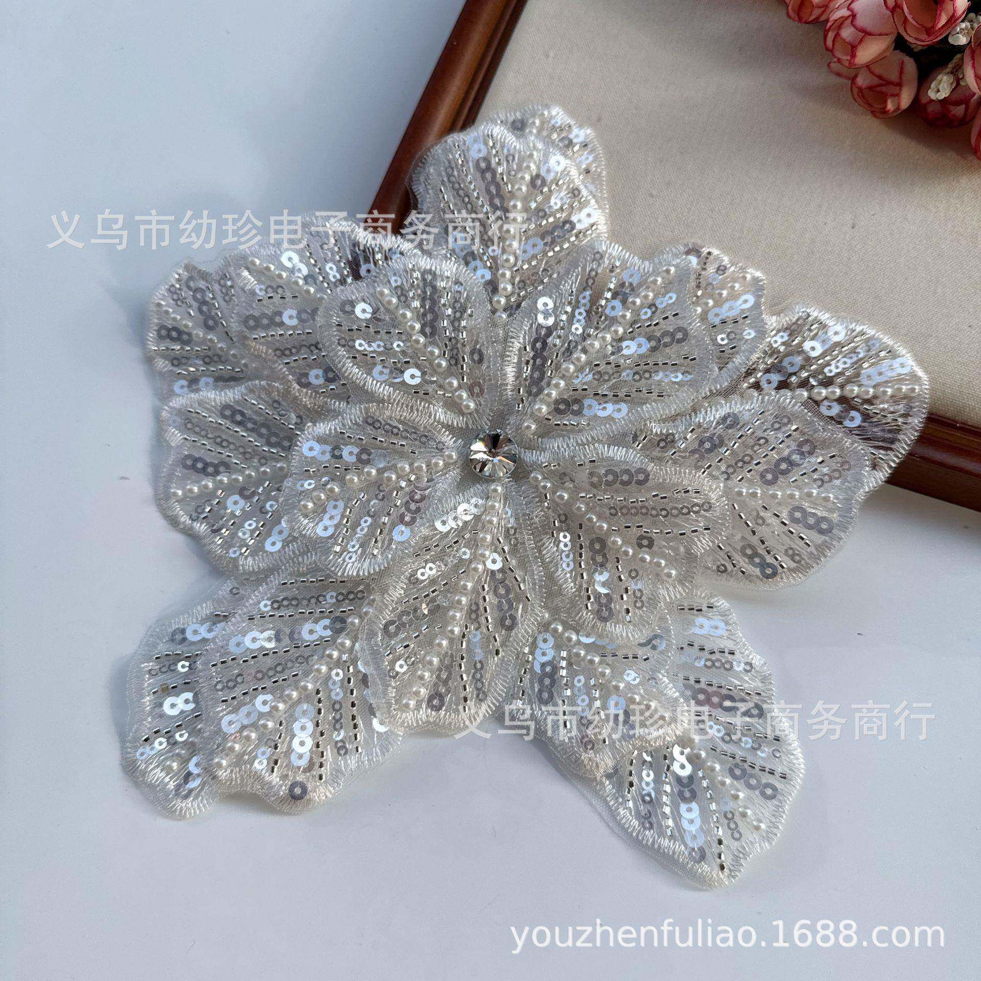重工立体花朵饰品礼服婚纱舞蹈服辅料表演服造型设计辅料配件