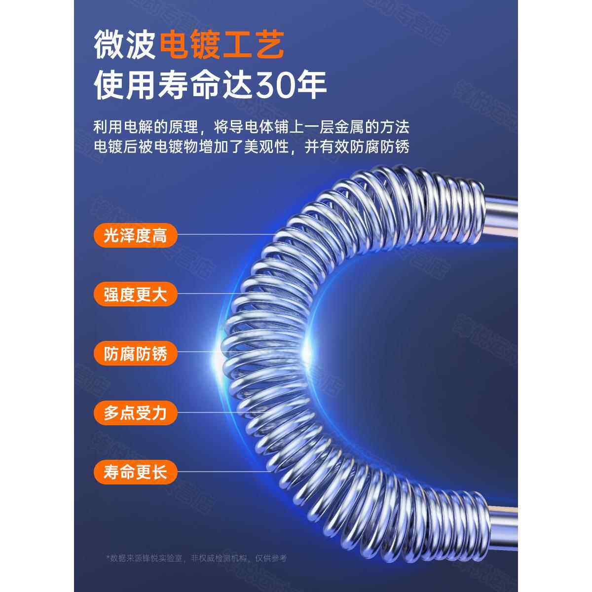 臂力棒男士30/405060公斤80kg100健身训练胸肌握力手臂力器材电镀