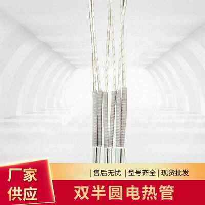 大功率加热电热管双半圆D型分列式高温不锈钢单头电加热管
