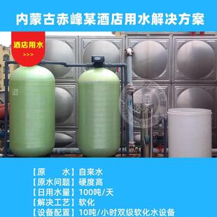 4吨 时锅炉酒店软化水设备全自动软水器时间型软水机一备一用
