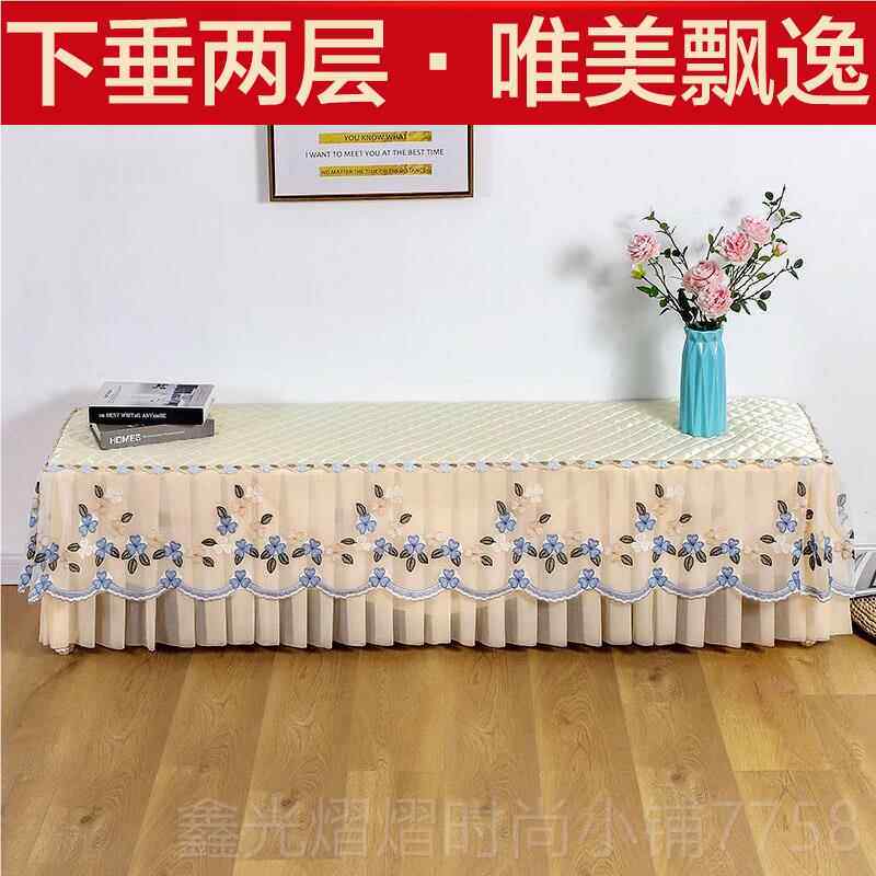 正品视柜防尘罩套新款家中式蕾丝电桌布长形客厅用盖布艺方垫茶几