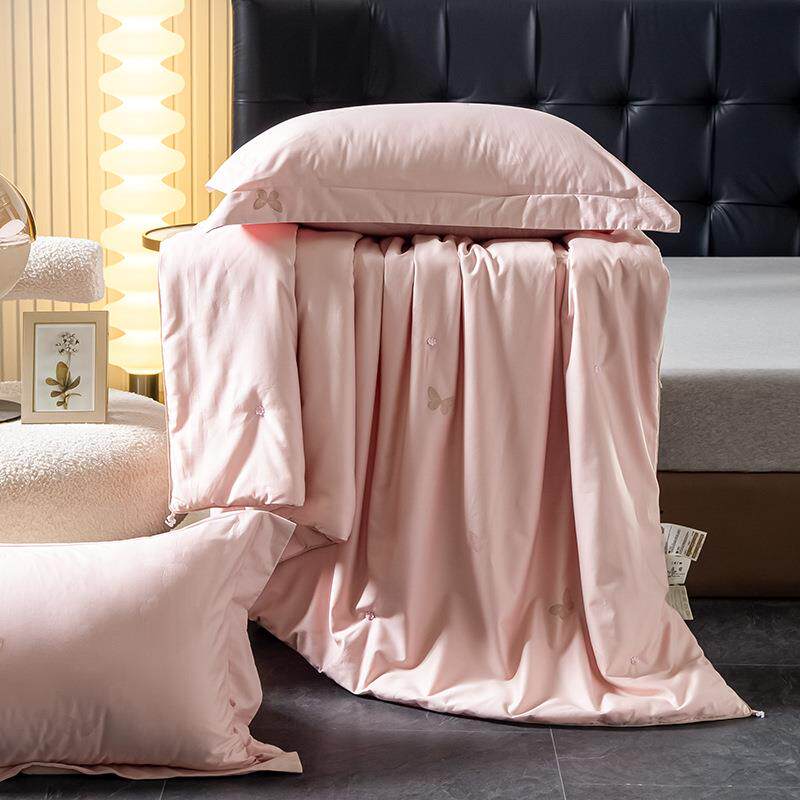 全棉轻奢手工蚕丝被桑蚕丝被子被芯四季通用全棉桑蚕丝子母被