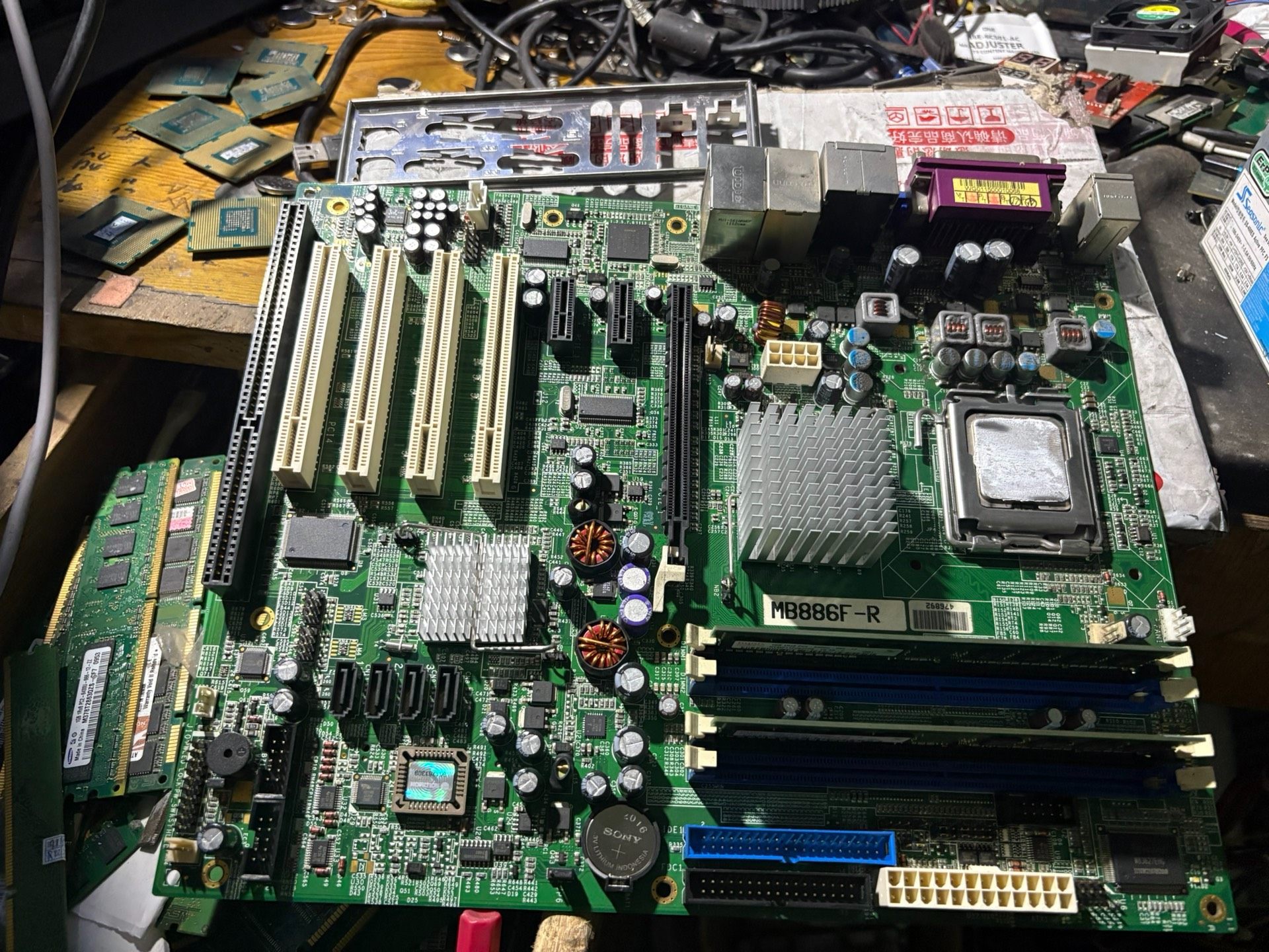 广积 MB886F-R 775针 双网卡工业设备 工控机主板