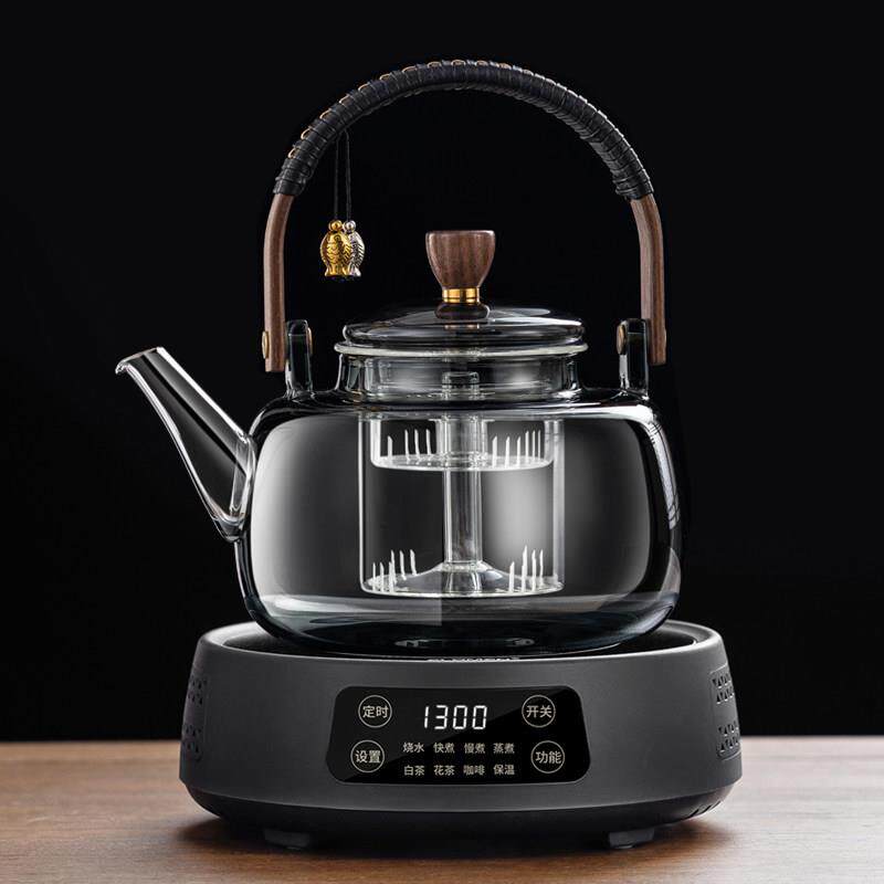 耐高温玻璃蒸煮一体内胆茶壶黑晶炉套装可加热烧水养生花茶泡茶器