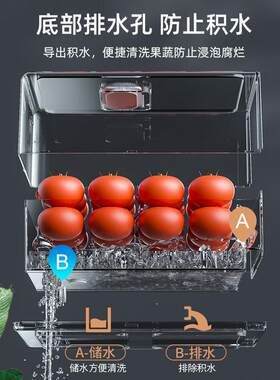 冰箱收纳盒抽屉式冷藏专用食品级保鲜盒子水果整理盒冷冻层储物盒