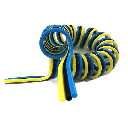 优质TPU双排弹簧气管 自动化设备专用并排伸缩软管 弹性好