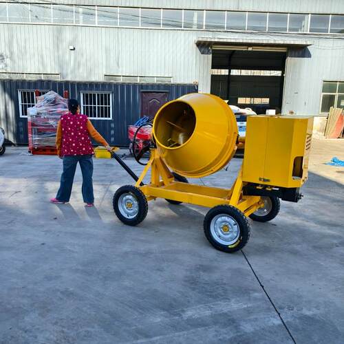现货斜口柴油立式搅拌机非洲建筑工地用混凝土手推汽油电动搅拌机
